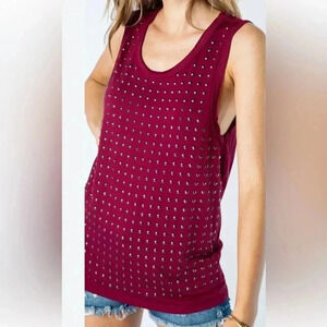 VOCAL SLEEVLESS TANK WITH STUDS SIZE XL